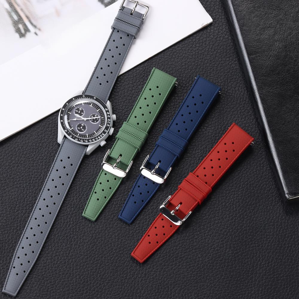 Citizen Watches Smartwatch - トロピカルシリコン時計バンド 18mm 20mm 22mm クイックリリースストラップ オリス、セイコー、シチズン対応