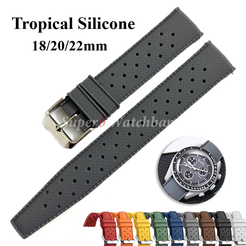 Citizen Watches Smartwatch - トロピカルシリコン時計バンドクイックリリースストラップ18mm 20mm 22mm オリス、セイコー、シチズン用ラバートロピックスマートウォッチストラップ