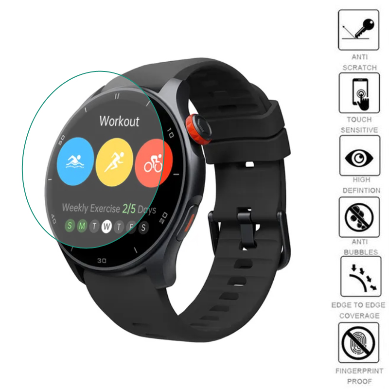 Smartwatch English - Tpu-コネクテッドウォッチ用のソフト保護フィルム,透明なスポーツブレスレットlw10,画面保護カバー,5個