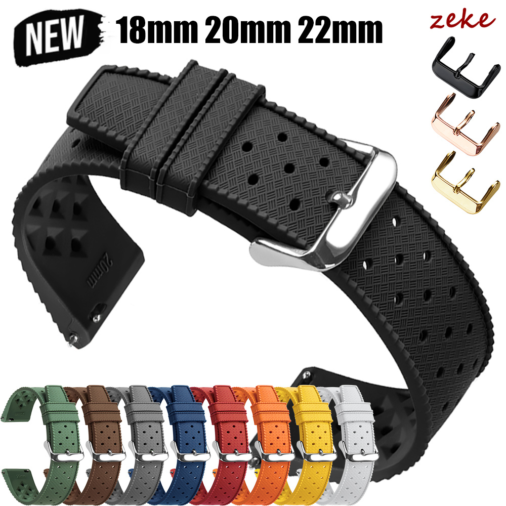 Citizen Watches Smartwatch - クイックリリース トロピカルシリコン時計バンド 18mm 20mm 22mm オリス、セイコー、シチズン対応