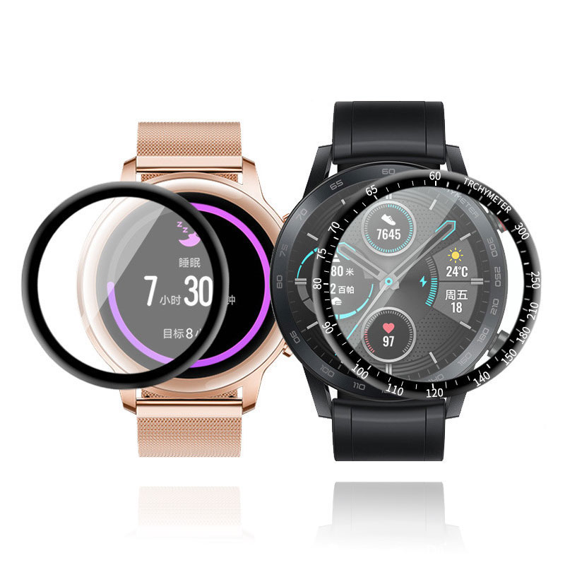 Smart Watch Screen Protector - Huawei Watch用スクリーンプロテクター,湾曲したtpuガラス,傷防止,アクセサリーgt 2,42,46mm,gt2,gt2e