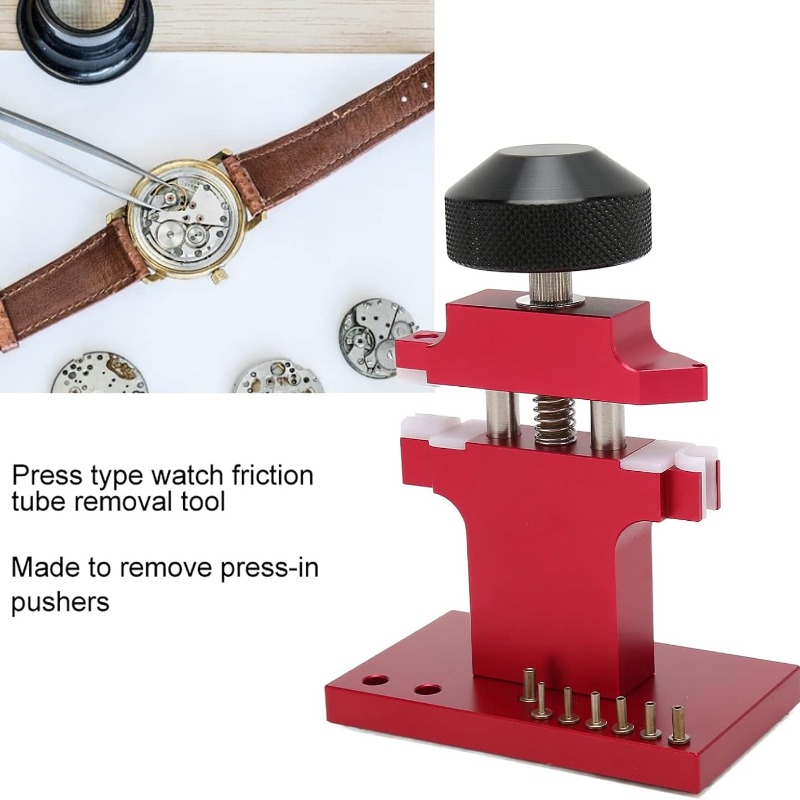Watch Crown Pusher - 7ピンプッシュタイプ時計リューズチューブ取り外しツール時計職人時計摩擦チューブ修理および取り外しツール