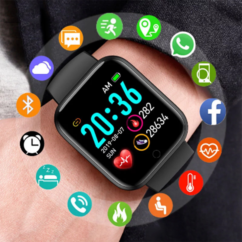 Smartwatch Watches Wallpaper - 男性と女性のためのデジタル防水スマートウォッチ,LED電子腕時計,カスタム壁紙