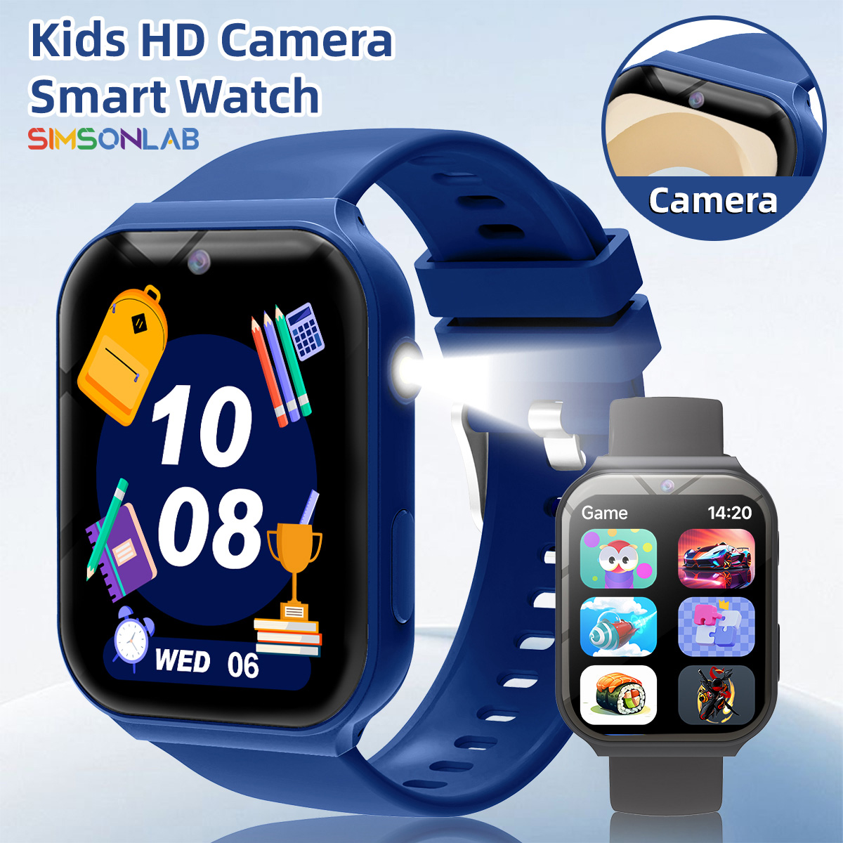 Smartwatch Watches Birthday Gift For Girls - 子供向け学習パートナー HDカメラ フラッシュライト マルチゲーム 電卓 子供の日