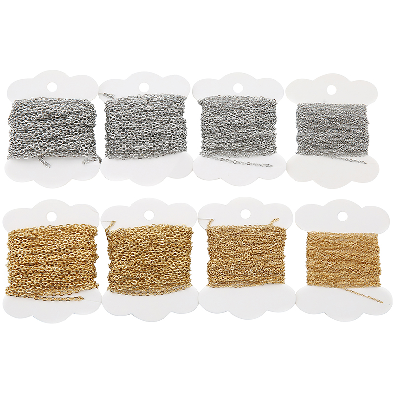 Bracelet Link Remover - 5メートルPVD加工の色褪せないステンレス鋼ネックレスチェーン、バルク径1、1.5、2、2.5mmのブレスレットリンクチェーン、DIYジュエリー製作用のセット