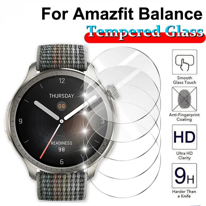 Smart Watch Screen Protector - Amazfit Balance 用スクリーンプロテクター、強化ガラス、スマートウォッチスクリーンプロテクター、9H、2.5D フィルム