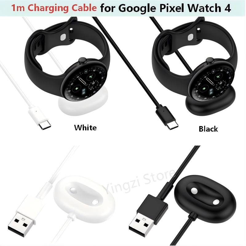 Smartwatch English - USB充電ケーブル パワーチャージワイヤー Google Pixel Watch5 4