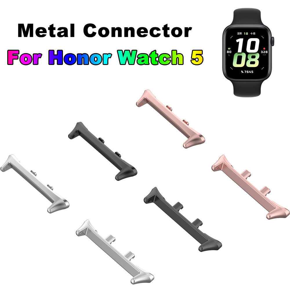 Smartwatch English - ステンレススチール製時計ストラップコネクターアダプター Honor Watch 5 Watch5 交換用メタルコネクタースマートアクセサリー