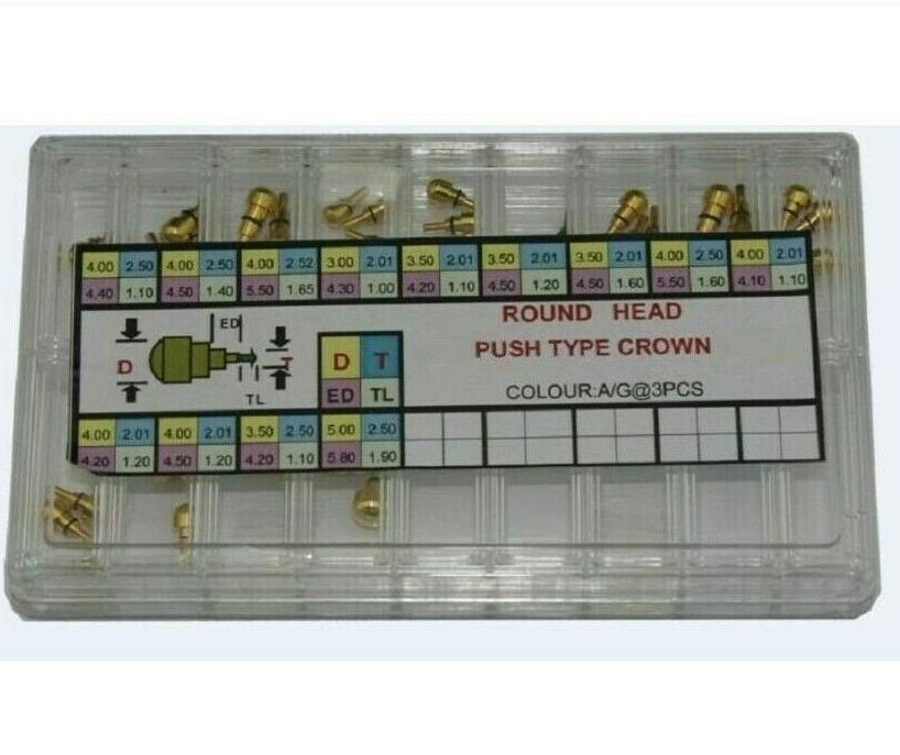 Watch Crown Pusher - スチールウォッチプッシュチップ,ラウンドヘッド,直径3.5〜5.0mm, 2.5mm, 2.01mm, 2.52mm