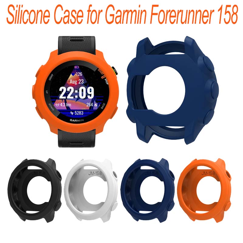 Smartwatch New Watches - 新しいソフトシリコンケースカバーガーミンフォアランナー 55/158 スマートウォッチストラップクリアソフトバンパープロテクターシェルアクセサリー
