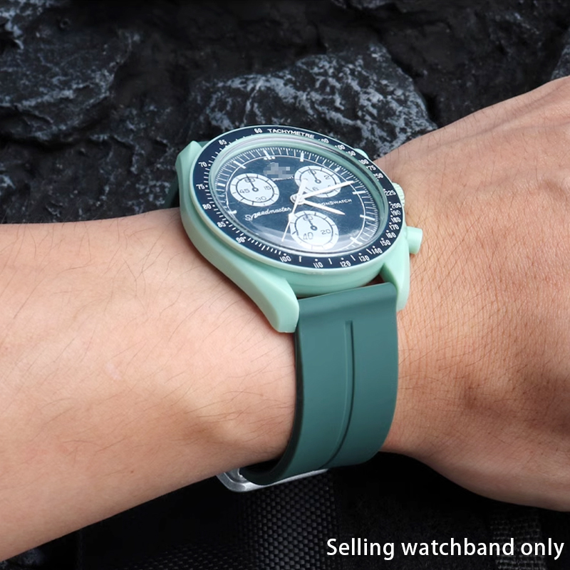 Smartwatch Watches Brands For Women - 男性と女性のためのシリカゲル磁気ブレスレット,黒と月のストラップ,ブランド名,エアロビガックス,swatch,20mmに適しています