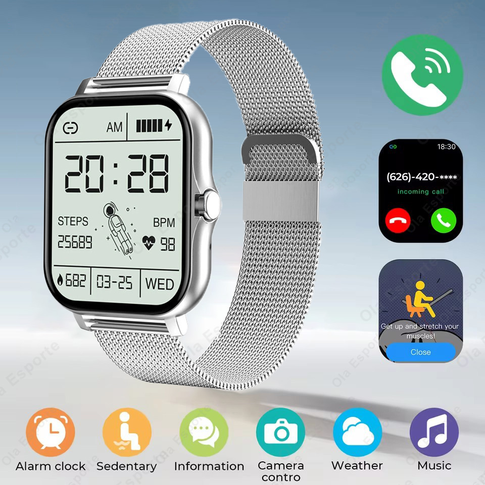 Smartwatch Watches Wallpaper - 2026年新型アウトドアスポーツスマートウォッチ 男女兼用 心拍数 睡眠モニター ウォッチ壁紙 Bluetooth