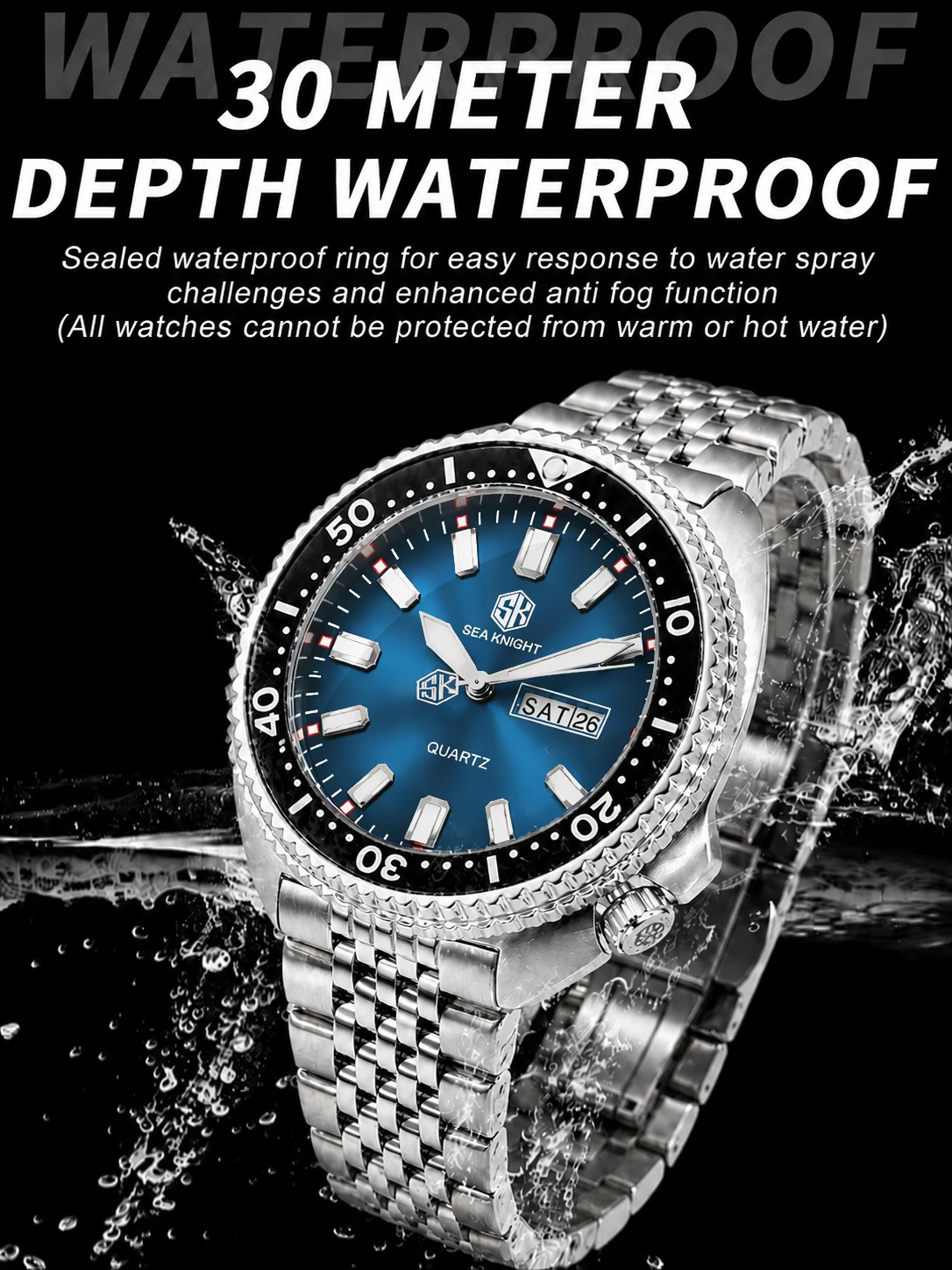 SEA KNIGHT 新型高級ビジネスクォーツ腕時計 メンズ - Smartwatch New Watches のレビューと価格