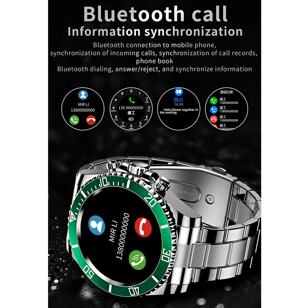 防水スマートウォッチブルートゥース通話メッセージ表示 DIY - Smartwatch Watches Wallpaper のレビューと価格