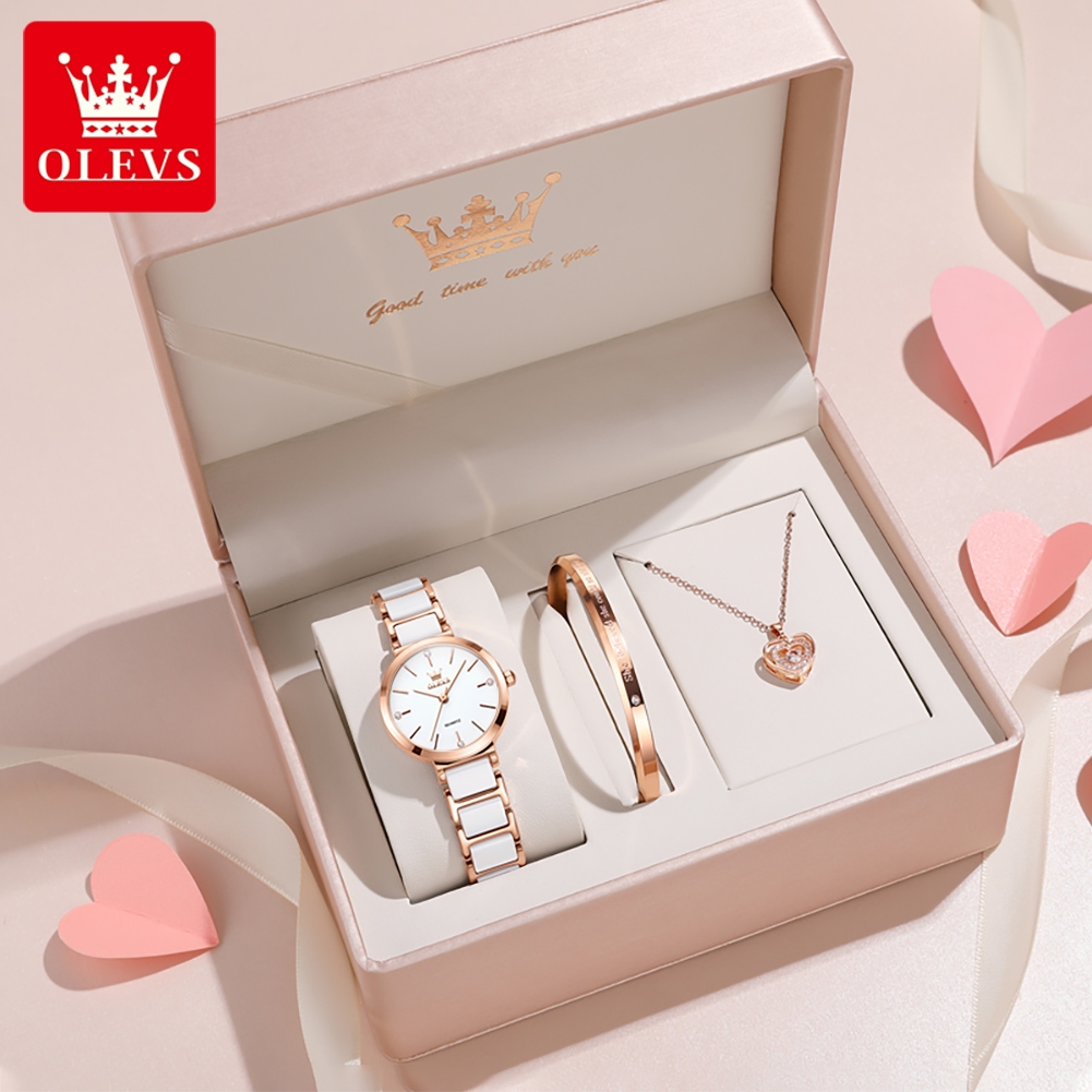 OLEVSレディース腕時計5877高級エレガントクォーツ腕時 - Luxury Ceramic Watch のレビューと価格