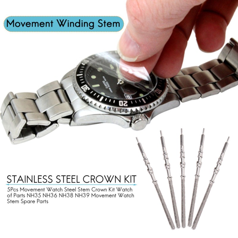 ムーブメントウォッチ,スチールステムクラウン,時計スペアパー - Watch Crown Stem のレビューと価格