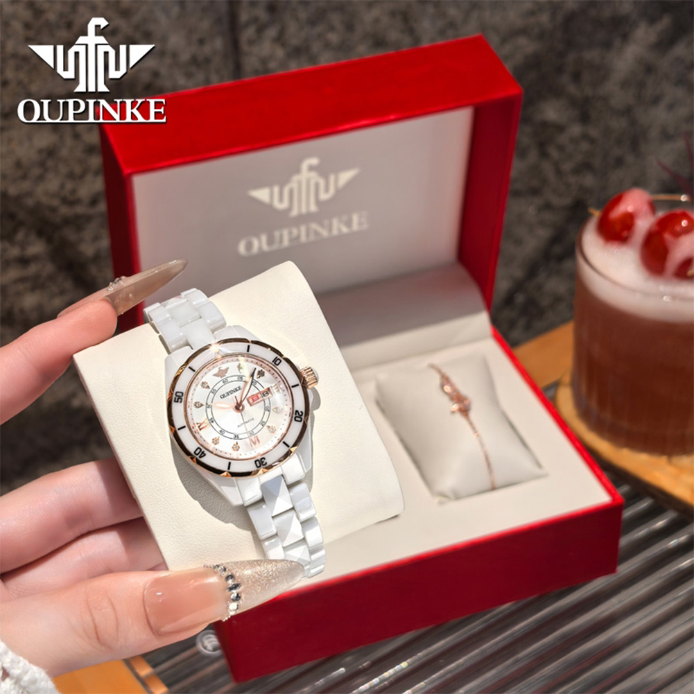 OUPINKEトップブランドの高級婦人用腕時計、セラミックス - Luxury Ceramic Watch のレビューと価格