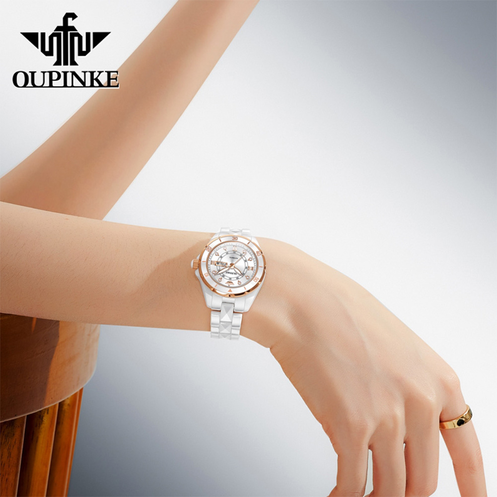 OUPINKEトップブランドの高級婦人用腕時計、セラミックス - Luxury Ceramic Watch のレビューと価格